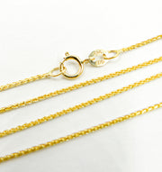 14K Solid Gold Wheat Chain